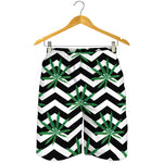 Zigzag Weed Pattern Print Men's Shorts