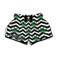 Zigzag Weed Pattern Print Muay Thai Boxing Shorts