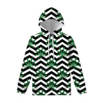 Zigzag Weed Pattern Print Pullover Hoodie