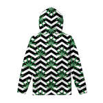 Zigzag Weed Pattern Print Pullover Hoodie