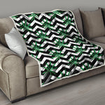 Zigzag Weed Pattern Print Quilt