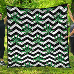 Zigzag Weed Pattern Print Quilt
