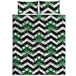 Zigzag Weed Pattern Print Quilt Bed Set