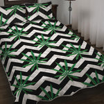 Zigzag Weed Pattern Print Quilt Bed Set