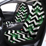 Zigzag Weed Pattern Print Universal Fit Car Seat Covers