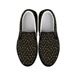 Zodiac Astrological Signs Pattern Print Black Slip On Shoes