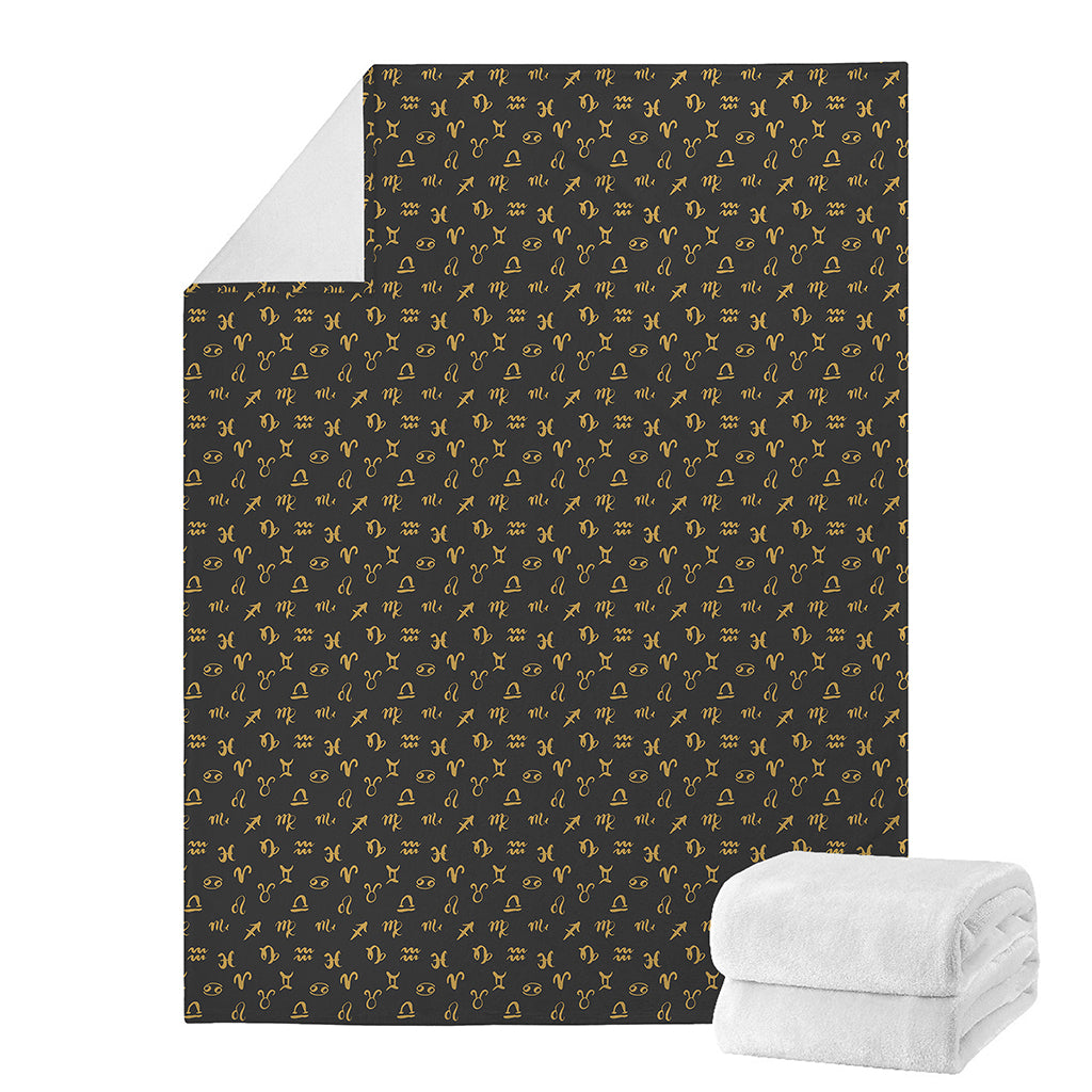 Zodiac Astrological Signs Pattern Print Blanket