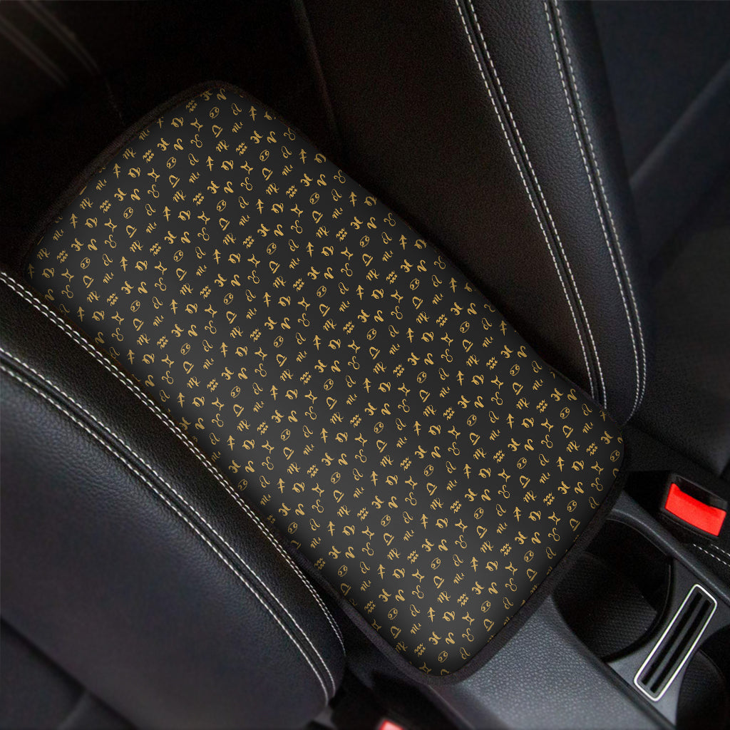 Zodiac Astrological Signs Pattern Print Car Center Console Cover