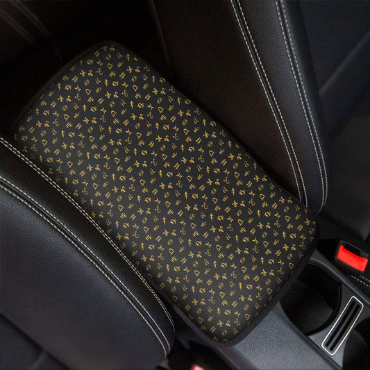 Zodiac Astrological Signs Pattern Print Car Center Console Cover