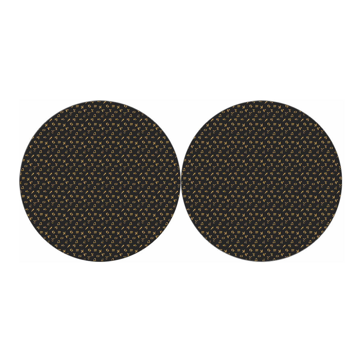Zodiac Astrological Signs Pattern Print Car Coasters