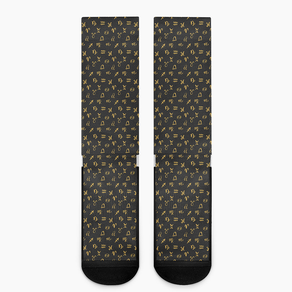 Zodiac Astrological Signs Pattern Print Crew Socks