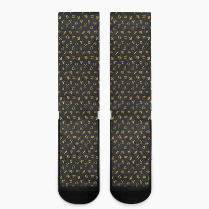 Zodiac Astrological Signs Pattern Print Crew Socks