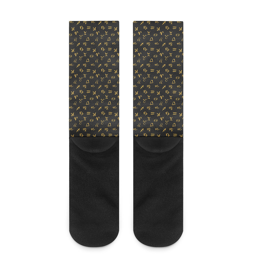 Zodiac Astrological Signs Pattern Print Crew Socks