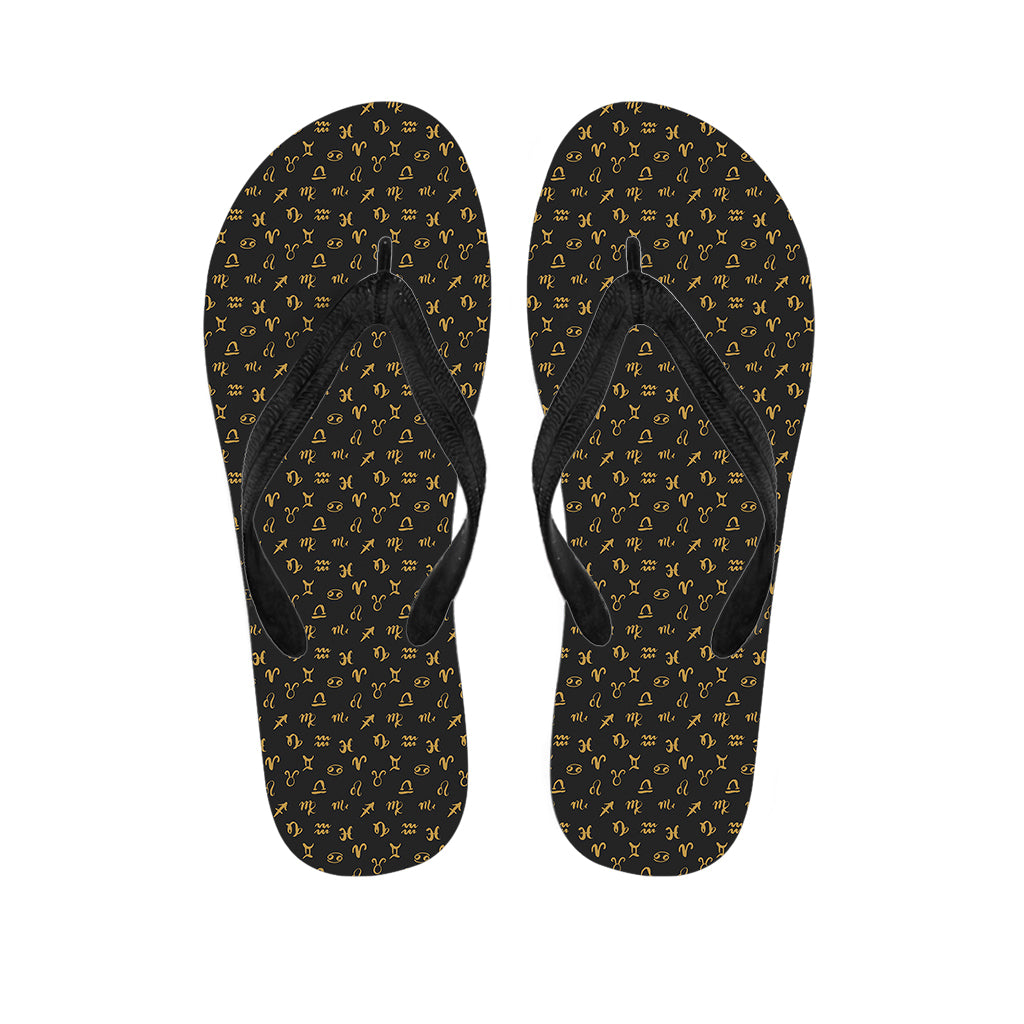 Zodiac Astrological Signs Pattern Print Flip Flops