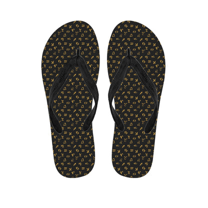 Zodiac Astrological Signs Pattern Print Flip Flops