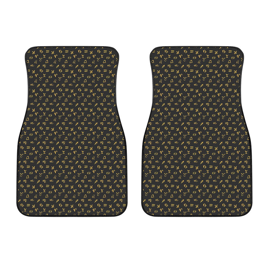 Zodiac Astrological Signs Pattern Print Front Car Floor Mats