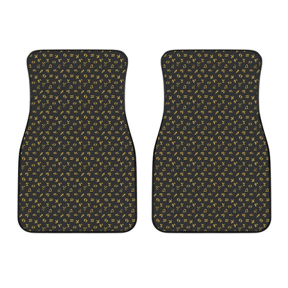 Zodiac Astrological Signs Pattern Print Front Car Floor Mats
