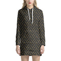 Zodiac Astrological Signs Pattern Print Pullover Hoodie Dress