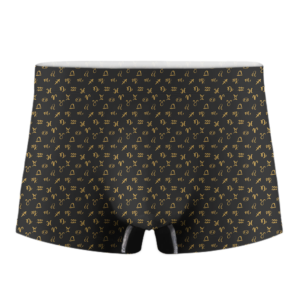 Zodiac Astrological Signs Pattern Print Men's Boxer Briefs