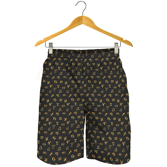 Zodiac Astrological Signs Pattern Print Men's Shorts