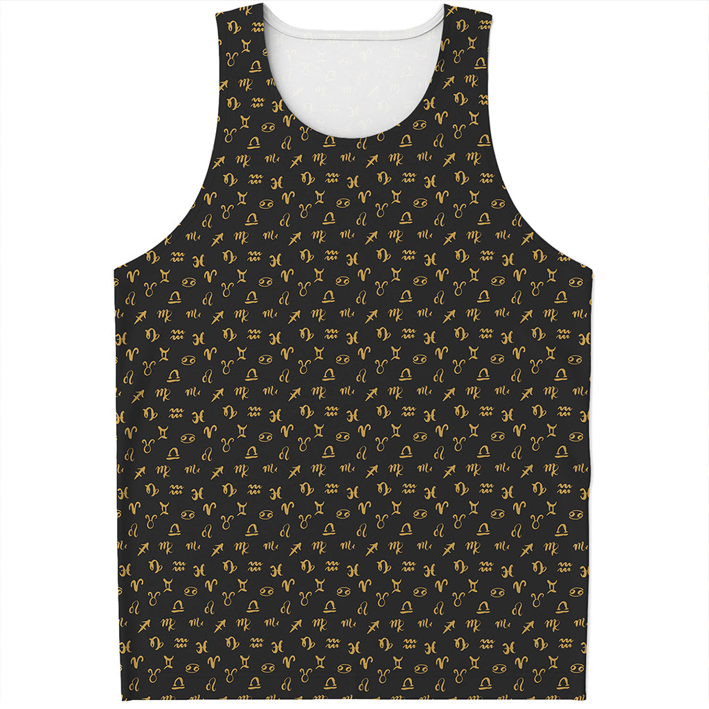 Zodiac Astrological Signs Pattern Print Men's Tank Top