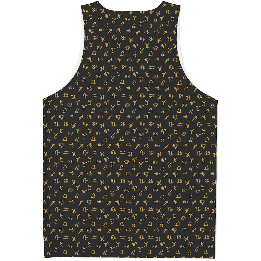 Zodiac Astrological Signs Pattern Print Men's Tank Top