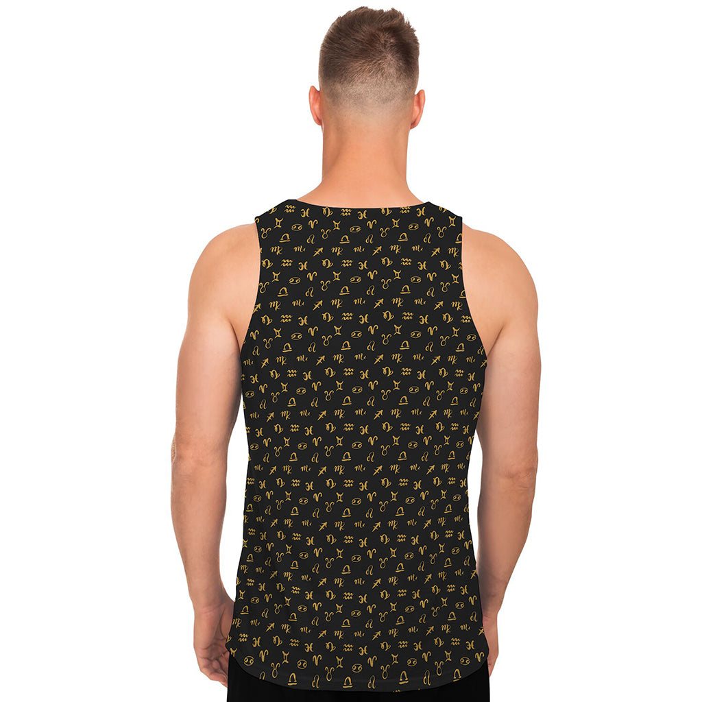 Zodiac Astrological Signs Pattern Print Men's Tank Top