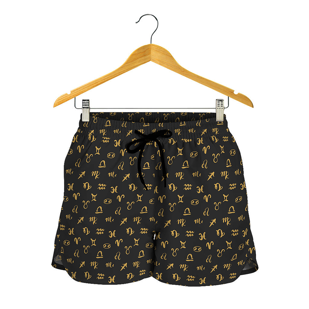 Zodiac Astrological Signs Pattern Print Women's Shorts