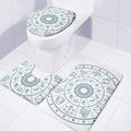 Zodiac Astrology Signs Print 3 Piece Bath Mat Set