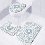 Zodiac Astrology Signs Print 3 Piece Bath Mat Set
