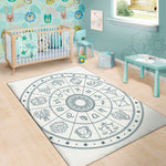 Zodiac Astrology Signs Print Area Rug