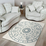 Zodiac Astrology Signs Print Area Rug