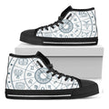 Zodiac Astrology Signs Print Black High Top Sneakers