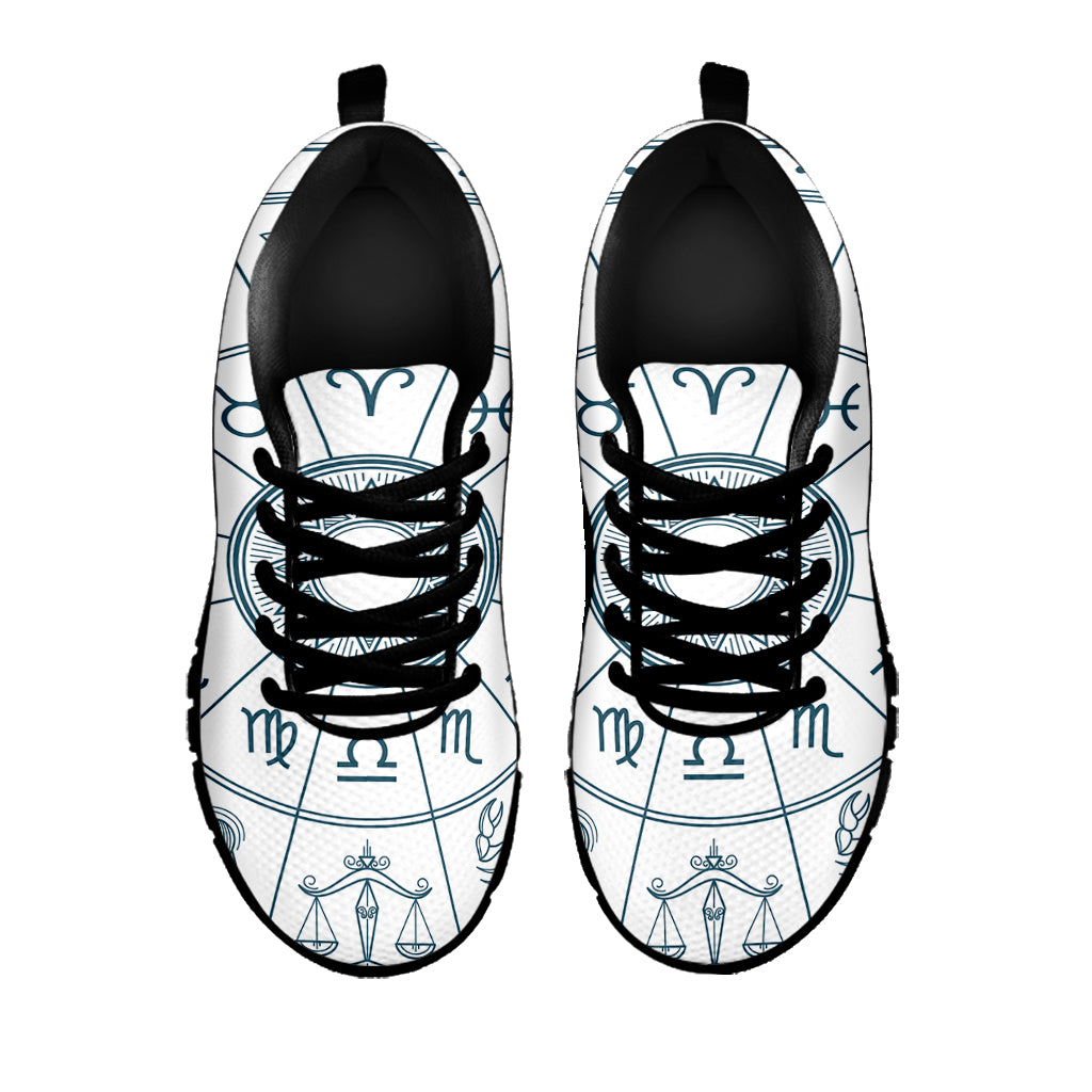 Zodiac Astrology Signs Print Black Sneakers