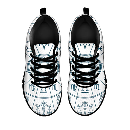 Zodiac Astrology Signs Print Black Sneakers