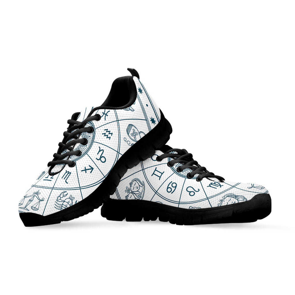 Zodiac Astrology Signs Print Black Sneakers