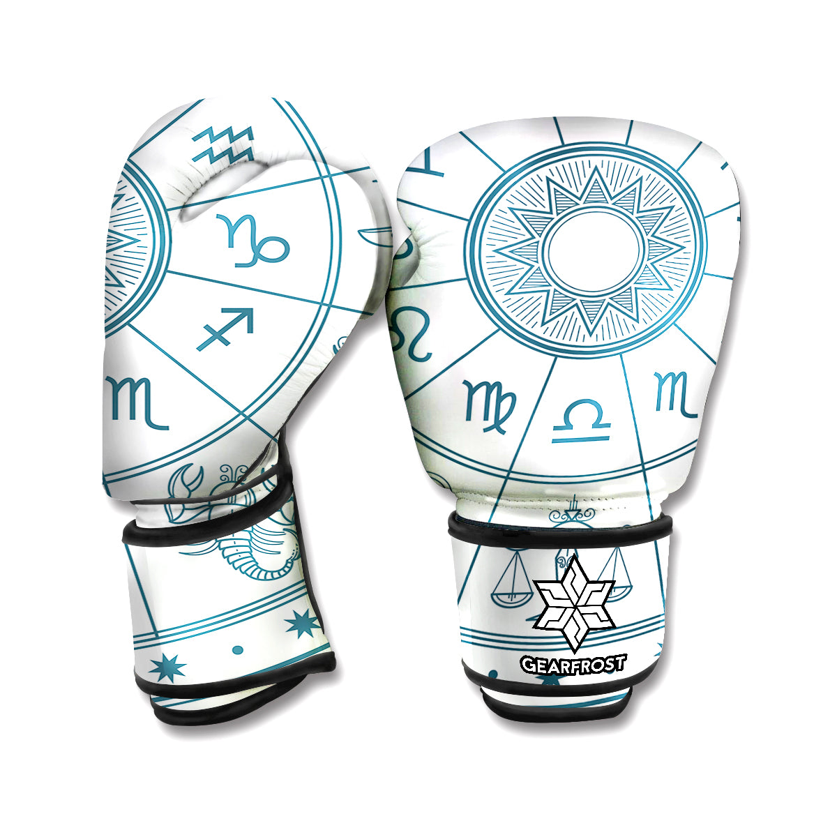 Zodiac Astrology Signs Print Boxing Gloves