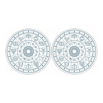 Zodiac Astrology Signs Print Car Coasters