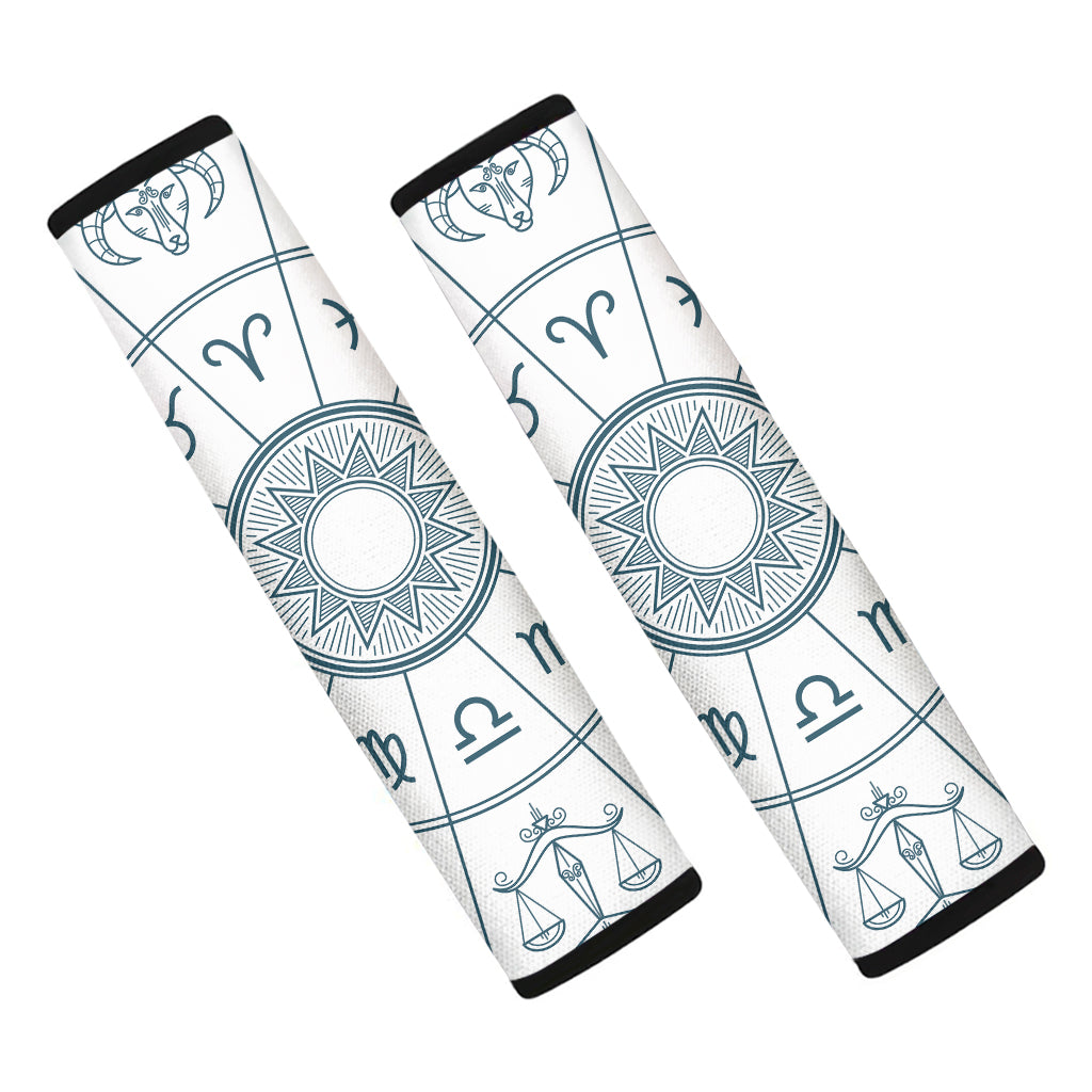Zodiac Astrology Signs Print Car Seat Belt Covers