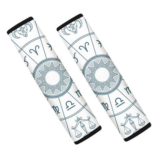 Zodiac Astrology Signs Print Car Seat Belt Covers