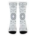 Zodiac Astrology Signs Print Crew Socks