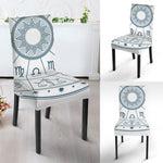 Zodiac Astrology Signs Print Dining Chair Slipcover
