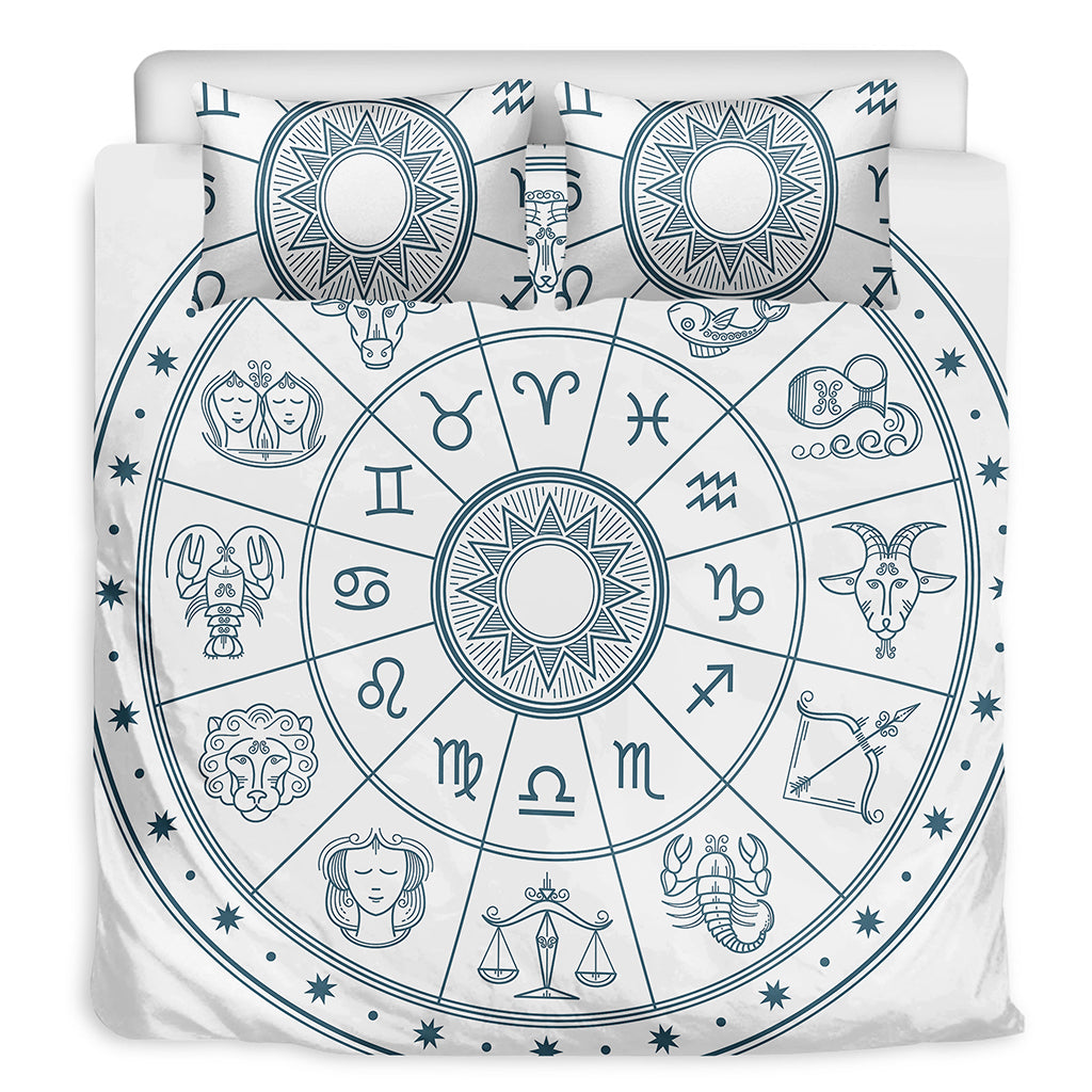 Zodiac Astrology Signs Print Duvet Cover Bedding Set