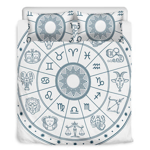 Zodiac Astrology Signs Print Duvet Cover Bedding Set