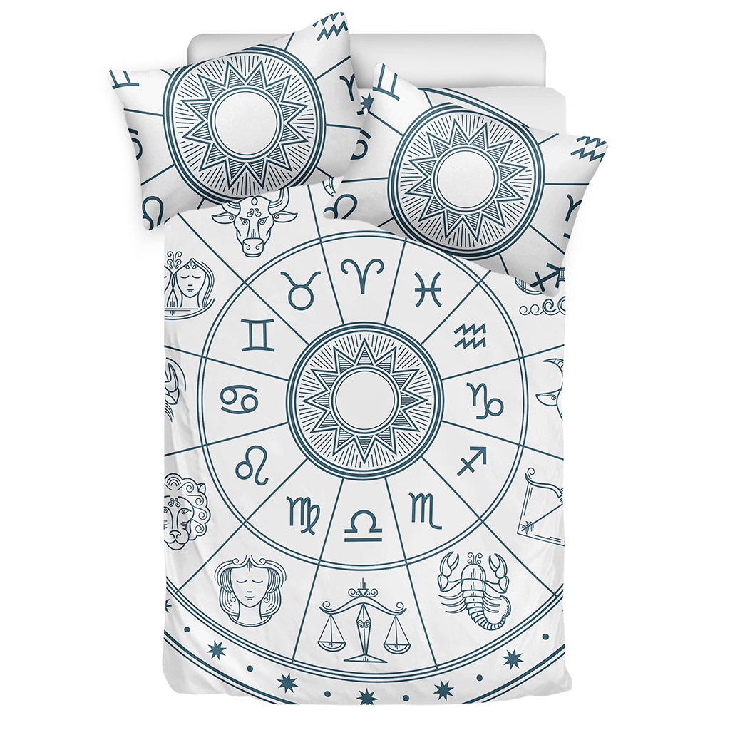 Zodiac Astrology Signs Print Duvet Cover Bedding Set