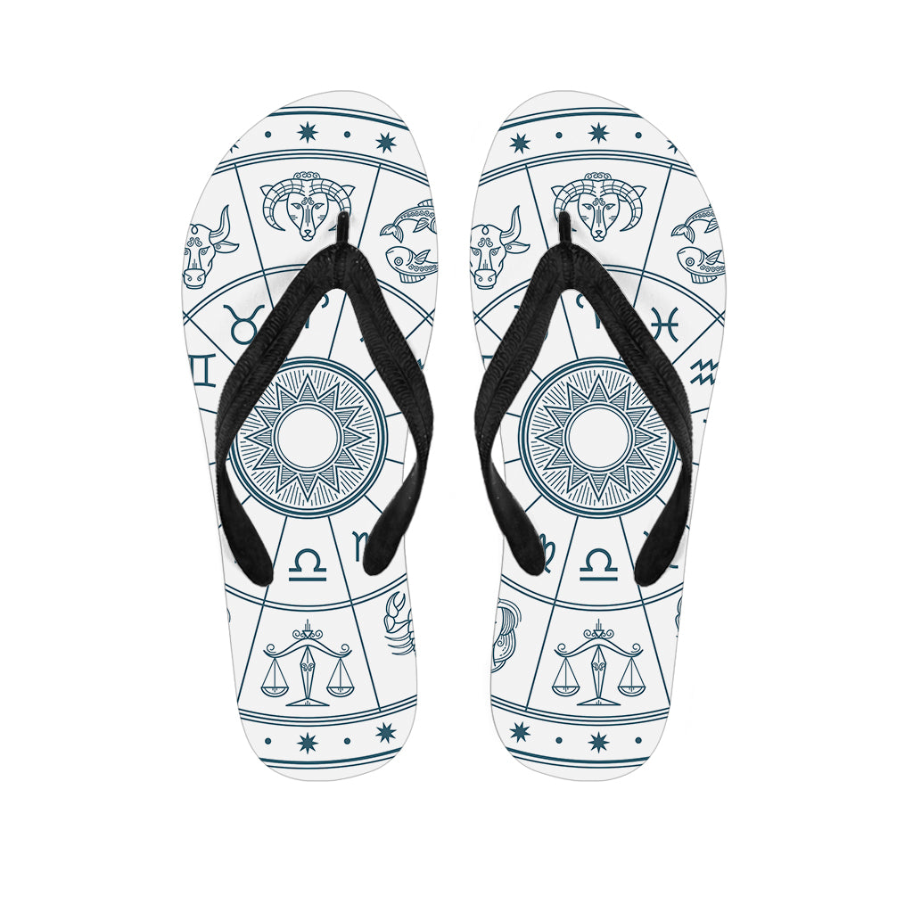 Zodiac Astrology Signs Print Flip Flops