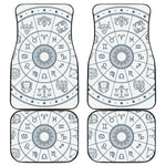 Zodiac Astrology Signs Print Front and Back Car Floor Mats