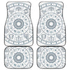 Zodiac Astrology Signs Print Front and Back Car Floor Mats
