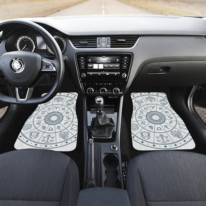 Zodiac Astrology Signs Print Front and Back Car Floor Mats