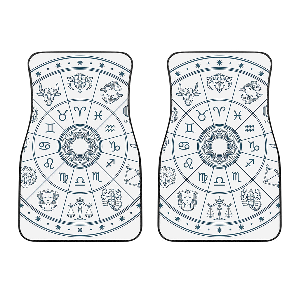 Zodiac Astrology Signs Print Front Car Floor Mats